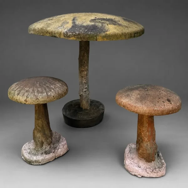 Mushroom Sculptures With Polyester Caps