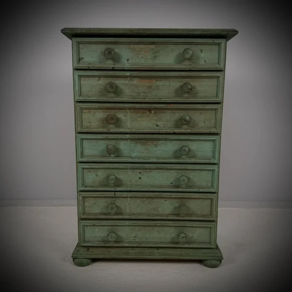 Old English Chest Of Drawers (Green)