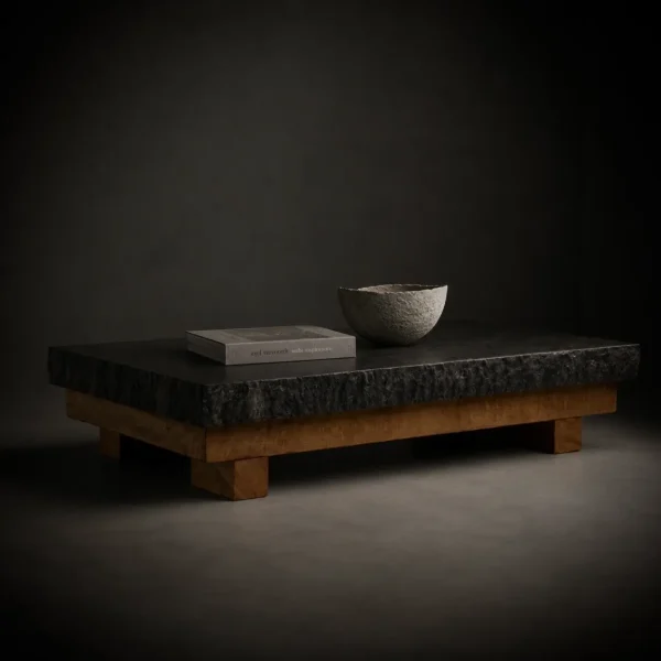 PRIMITIVE BELGIAN BLUESTONE COFFEE TABLE